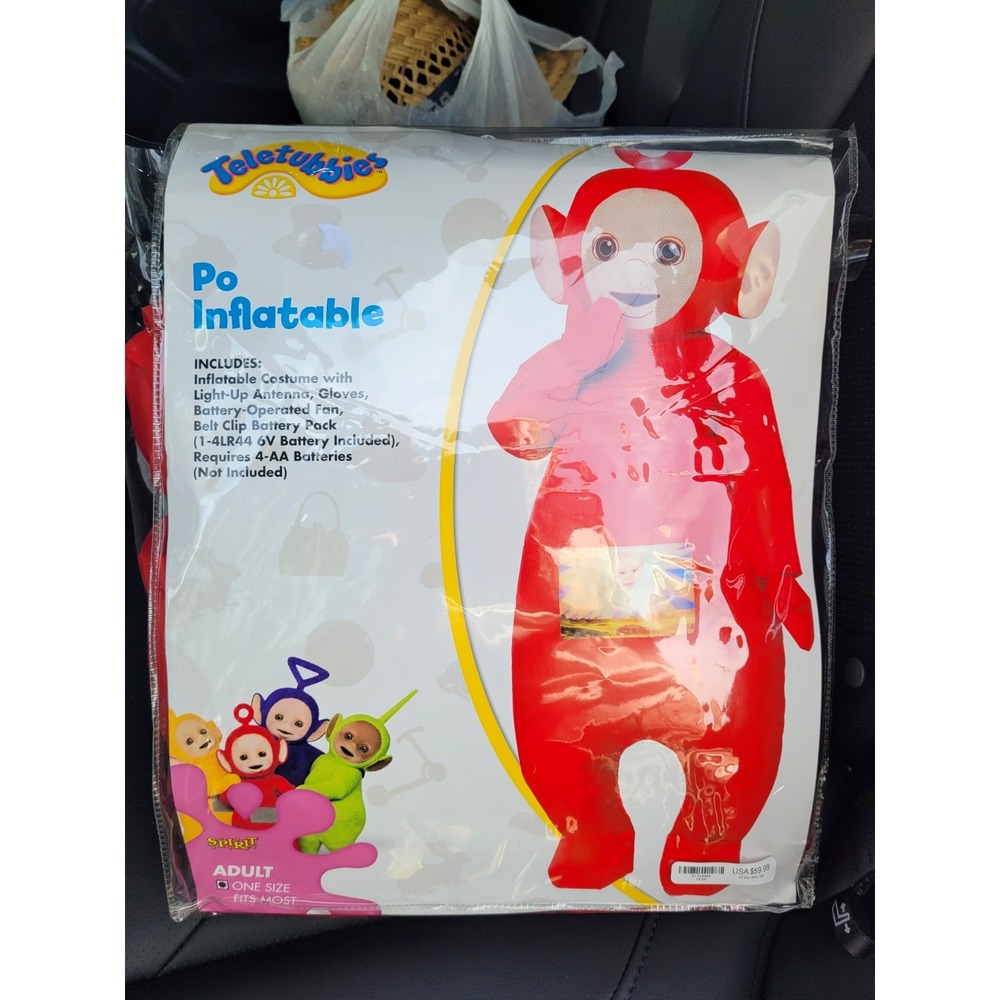 Spirit Teletubbies Po Adult One Size Red Inflatable Light-Up Costume - Picture 1 of 3